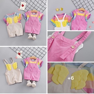 Set yếm có cánh thiên thần cho bé