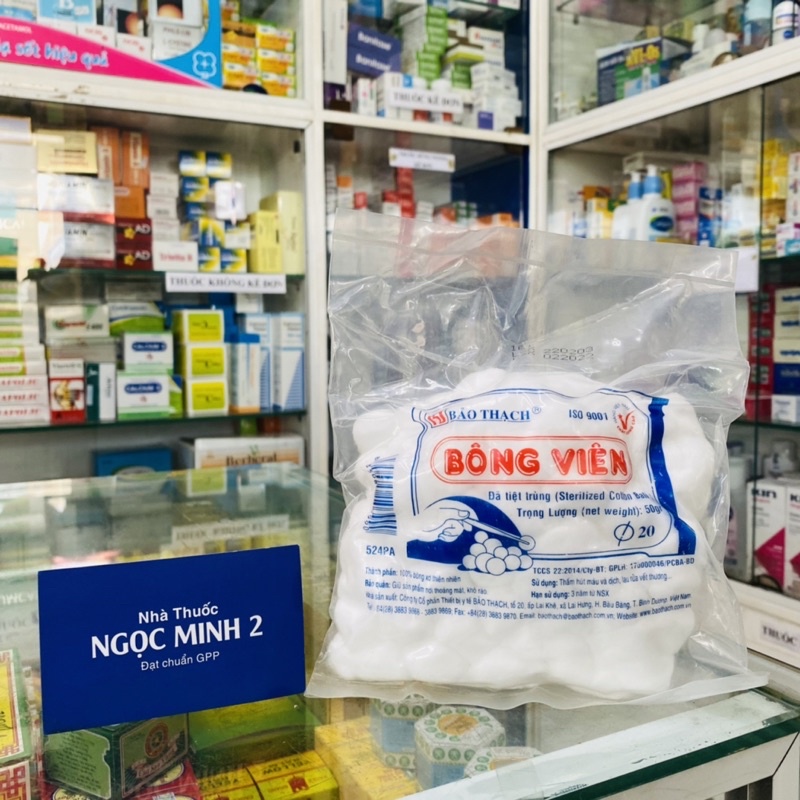 ✅ [Chính Hãng] Bông gòn viên Bảo Thạch tiệt trùng (50g)