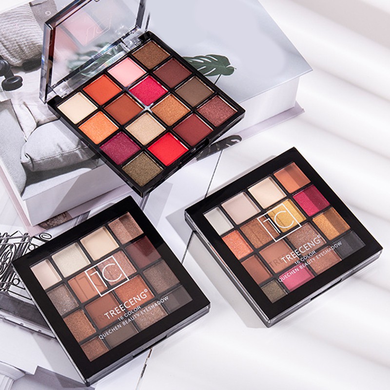 (Hàng Mới Về) Bảng Phấn Mắt 16 Màu Lì Lấp Lánh Trang Điểm Đa Năng | BigBuy360 - bigbuy360.vn