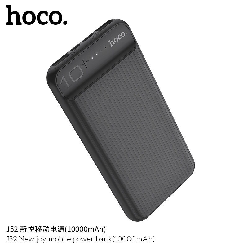 Sạc dự phòng 10000mah HOCO J52, Pin dự phòng chính hãng sạc nhanh 2A tích hợp 2 cổng tiện lợi - BAOVY