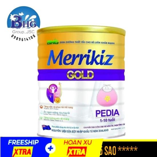 Sữa Bột Merrikiz Gold Pedia 900g