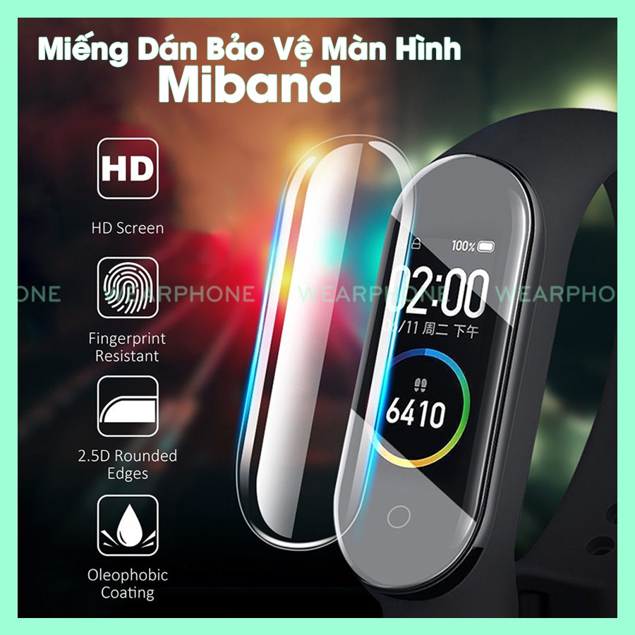 Miếng Dán Màn Hình Xiaomi Mi Band 6 Ppf Kính Cường Lực Dẻo wearphone