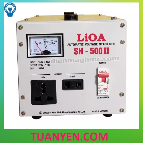 Ổn áp 1 pha LiOA SH-500 II (Dải điện áp đầu vào 150V - 250V)