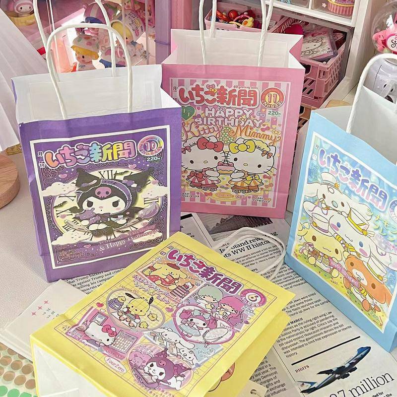 Sanrio mymelody Kuromi Cinnamoroll Pochacco Túi Giấy Mua Sắm Có Tay Cầm Đựng Kẹo Lễ Hội Chất Lượng Cao