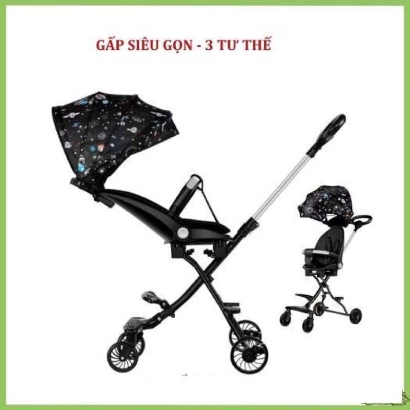 Xe đẩy du lịch gấp gọn 2 chiều M8 ngả sâu