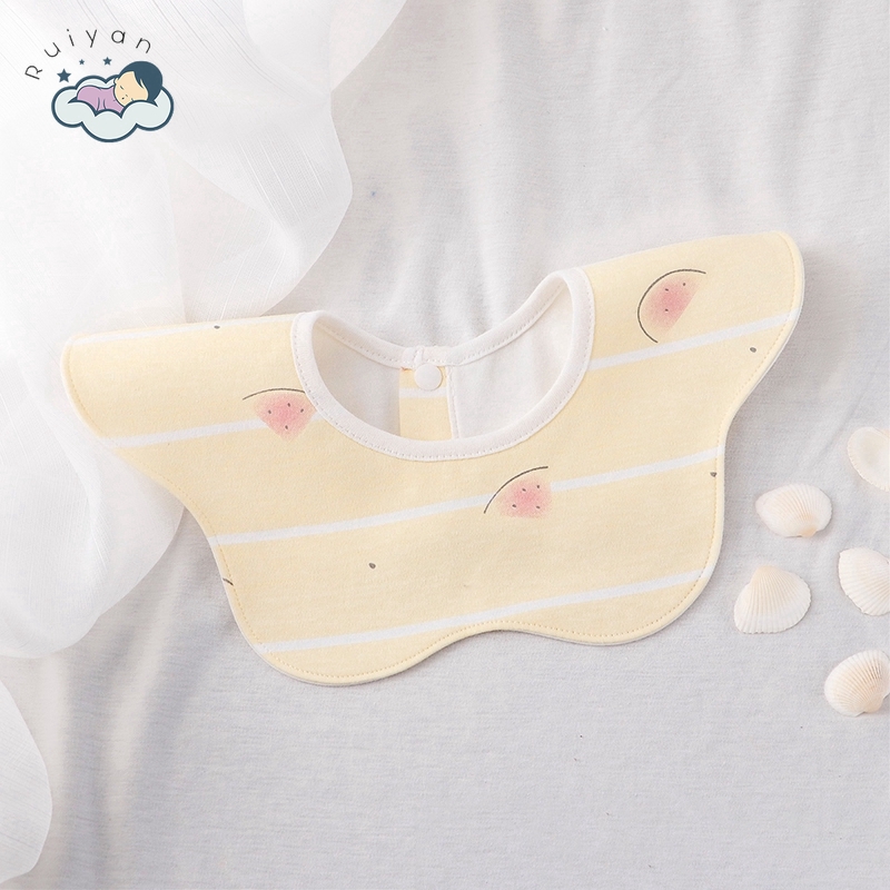 Khăn yếm ăn bằng cotton xoay được 360 độ chống nước cho em bé