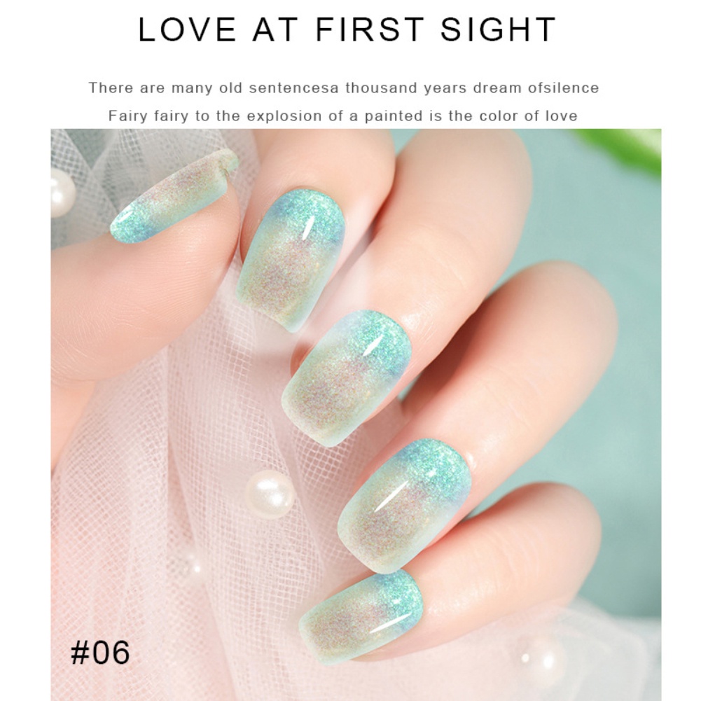 Hàng Có Sẵn 9 Màu Koumazi Sơn Móng Tay Kết Cấu Ánh Sáng Cao Hình Tắc Kè Hoa Tinh Thể Nhỏ Màu Trắng Sơn Móng Tay Chuyển Sắc Màu Thanh Toán Khi Nhận Hàng