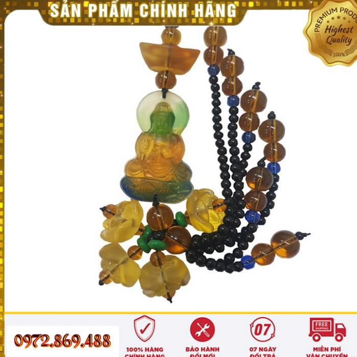 {Hàng chính hãng} Khánh Ngọc Quan Thế Âm Bồ Tát Phong Thủy Treo Trên Xe Hơi, ô Tô: Mã DCV02