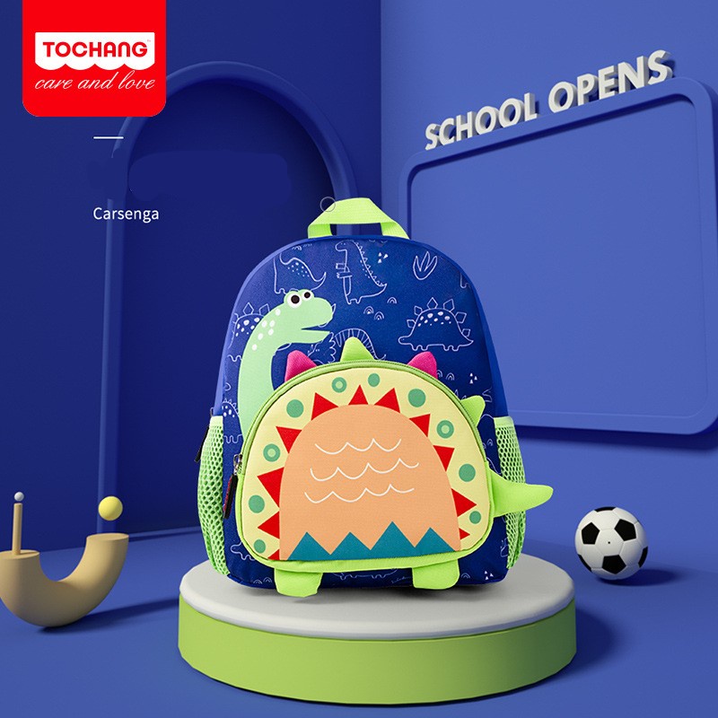 Balo TOCHANG Chính Hãng Cao Cấp Cho Bé Mầm Non Siêu Nhẹ Zoo Story Dễ Thương-Loại 2 Ngăn 3D Cho Bé 1-3 Tuổi