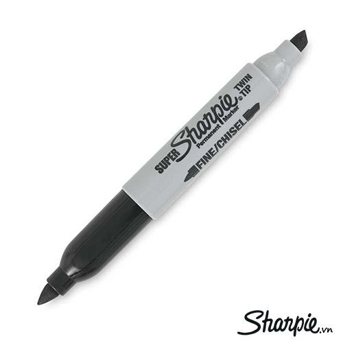 Bút lông dầu 2 đầu ngòi lớn Sharpie Super Twin Tip - Black (Màu đen)