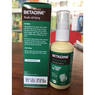 Xịt họng Betadin e 50ml