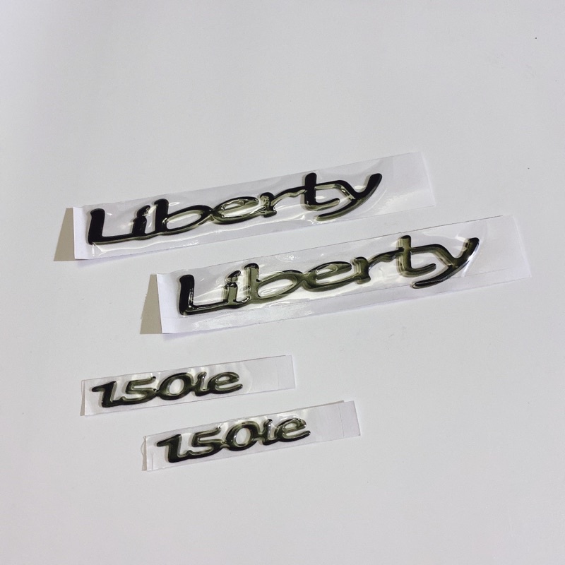 Bộ decal tem chữ nổi Liberty 150ie màu đen cao cấp chống thấm nước, chống bay màu