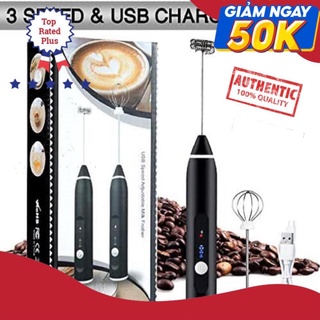 Máy đánh trứng, que tạo bọt cafe mini cầm tay không giây chính hãng sokany 3 cấp độ, hỗ trợ sạc pin, bảo hành 12 tháng