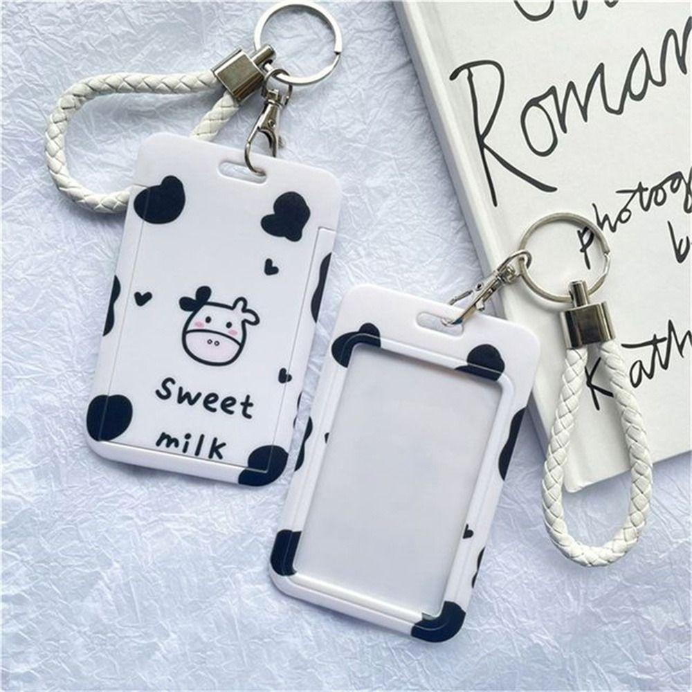SOMEDAYZL Bao Đựng Thẻ Xe Buýt / Thẻ / Chìa Khóa Họa Tiết Hoạt Hình Có Móc Khóa