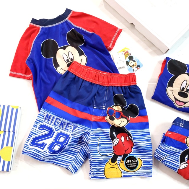 (hàng có sẵn) Bộ bơi Disney cho bé trai Sz 10-16kg Đồ bơi trẻ em hoạt hình (hàng xuất dư) SBBT57 Subin kids