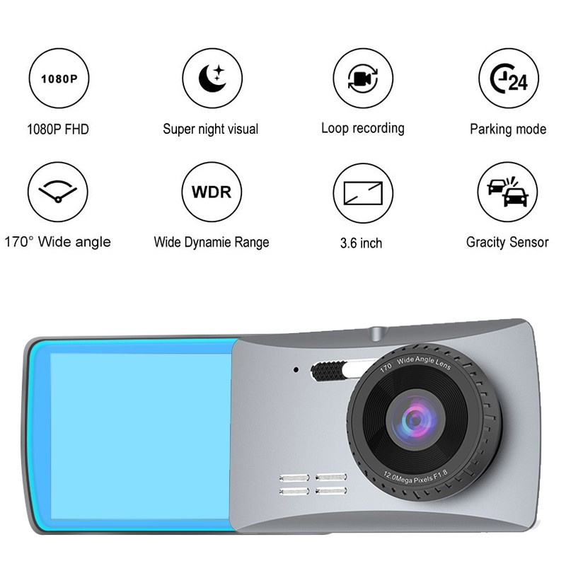 Máy Ghi Hình Hành Trình Xe Hơi 3.6 Inch 1080p Hd | WebRaoVat - webraovat.net.vn