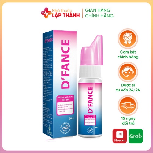 Dung dịch Xịt mũi D'fance cho trẻ em 80ml
