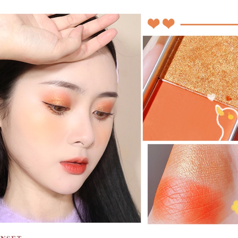 [Hàng mới về] Bảng phấn mắt 2 màu sắc long lanh quyến rũ độc đáo