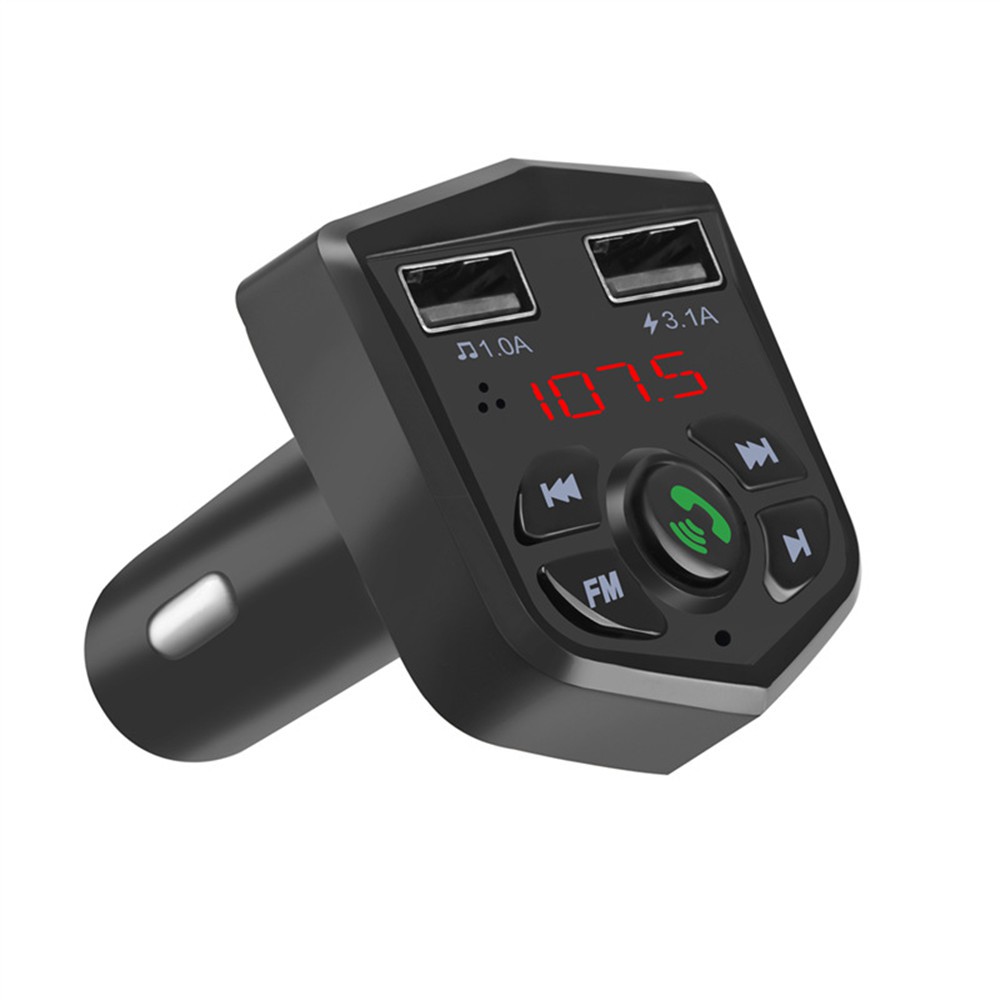 Bộ Chuyển Đổi Sạc Bluetooth 5.0 2 Cổng Usb Kiêm Máy Phát Nhạc Mp3 Cho Xe Hơi