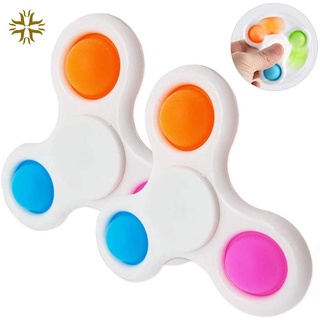 Simple Dimple Fidget Toys, Decompression Simple Sensory Toys, Silicone Fidget Spinner Toy, Hand Spinner Toys, Simple Office and Desk Toys for Kids Adults JP3