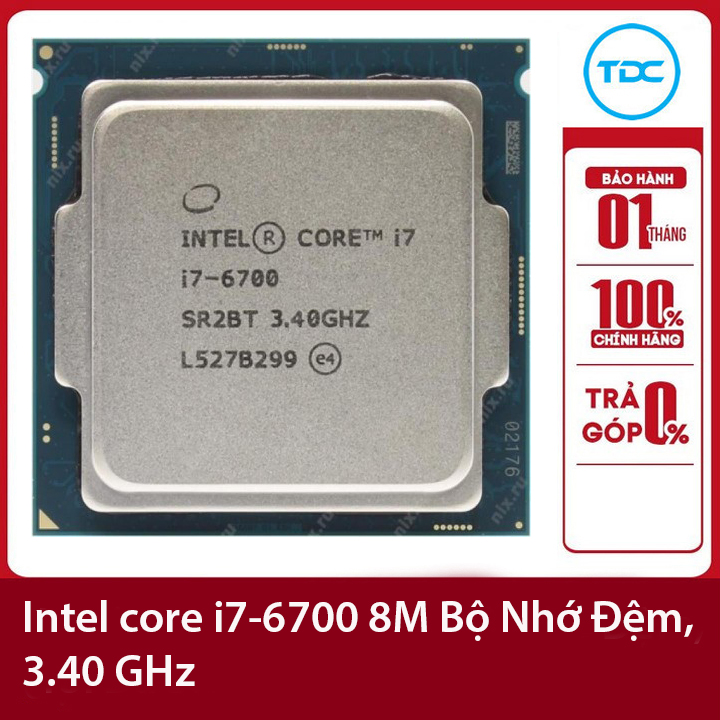 Bộ vi xử lý Intel CPU Core i7-6700 3.40GHz ,65w 4 lõi 8 luồng, 8MB Cache Socket Intel LGA 1151