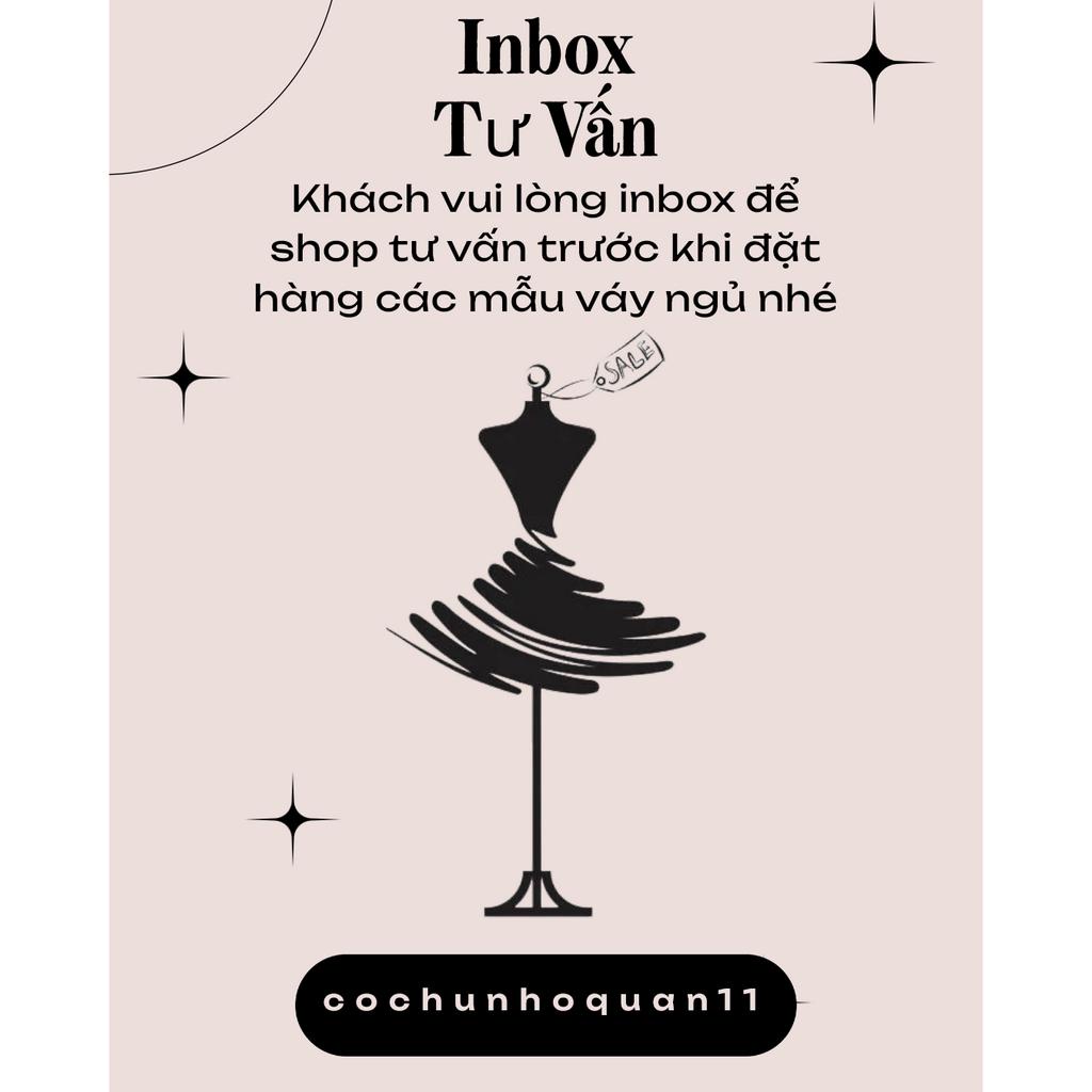[LL829] váy ngủ lụa phối ren cài trước ngực kèm chíp - đầm ngủ sexy -cochunhoquan11