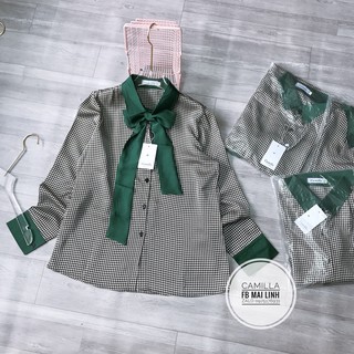 ⚡️BÁN SỈ⚡️Áo Sơ mi lụa viền xanh