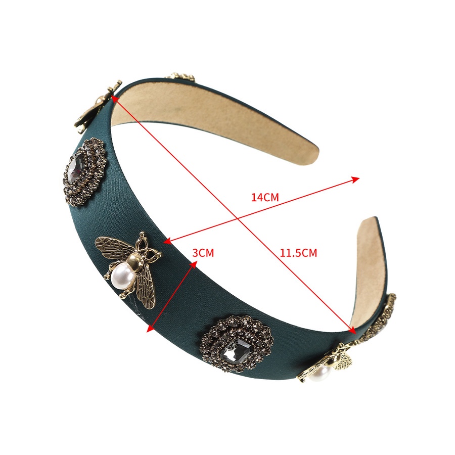 Băng Đô Cài Tóc Đính Đá Pha Lê Và Ngọc Trai Phong Cách Retro Cho Nữ