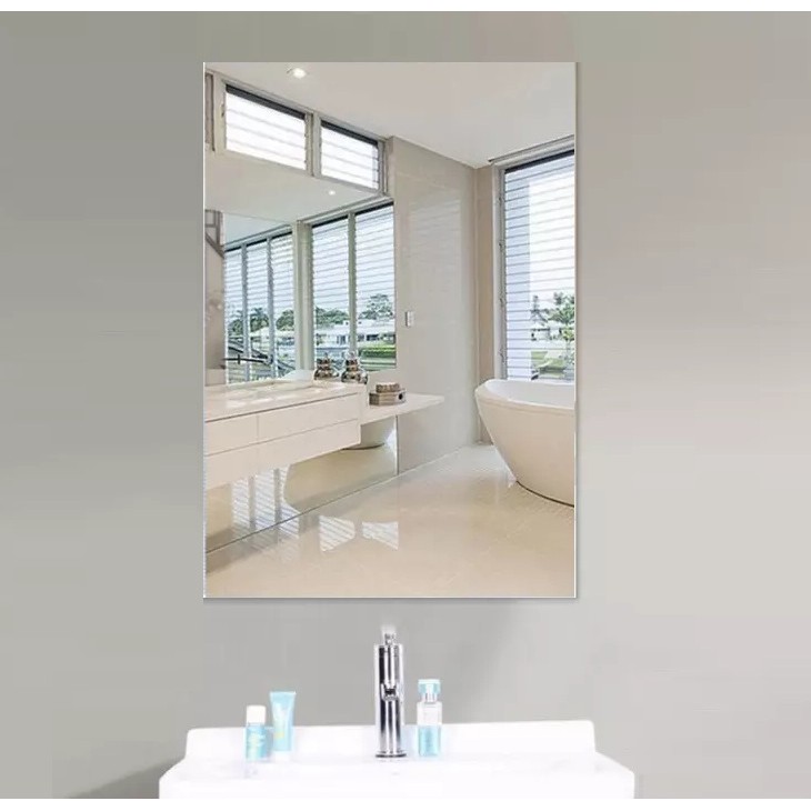 Gương dán tường không khoan 32x42cm gương thủy tinh dễ sử dụng