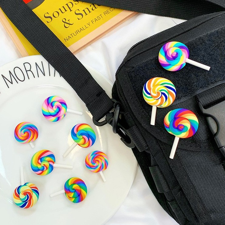 Ghim cài áo trang trí hình que kẹo mút B641