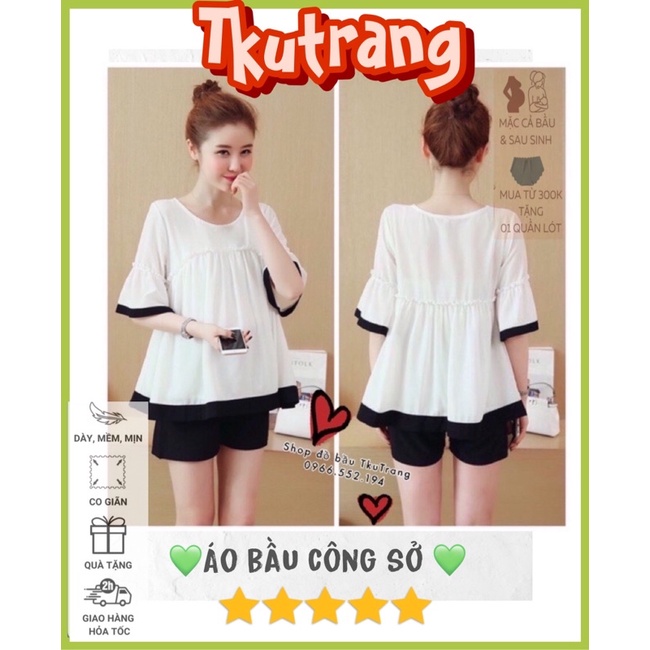 Áo bầu Freesz tay lỡ kiểu dáng hàn quốc