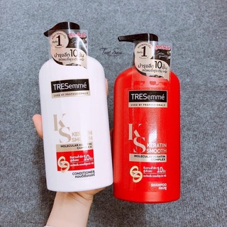 [Nội Địa Thái] Dầu gội đầu Tresemme KERATIN SMOOTH màu đỏ 😘FREESHIP😘 cặp dầu gội xả thái lan 450ml, 5 trong 1 siêu rẻ