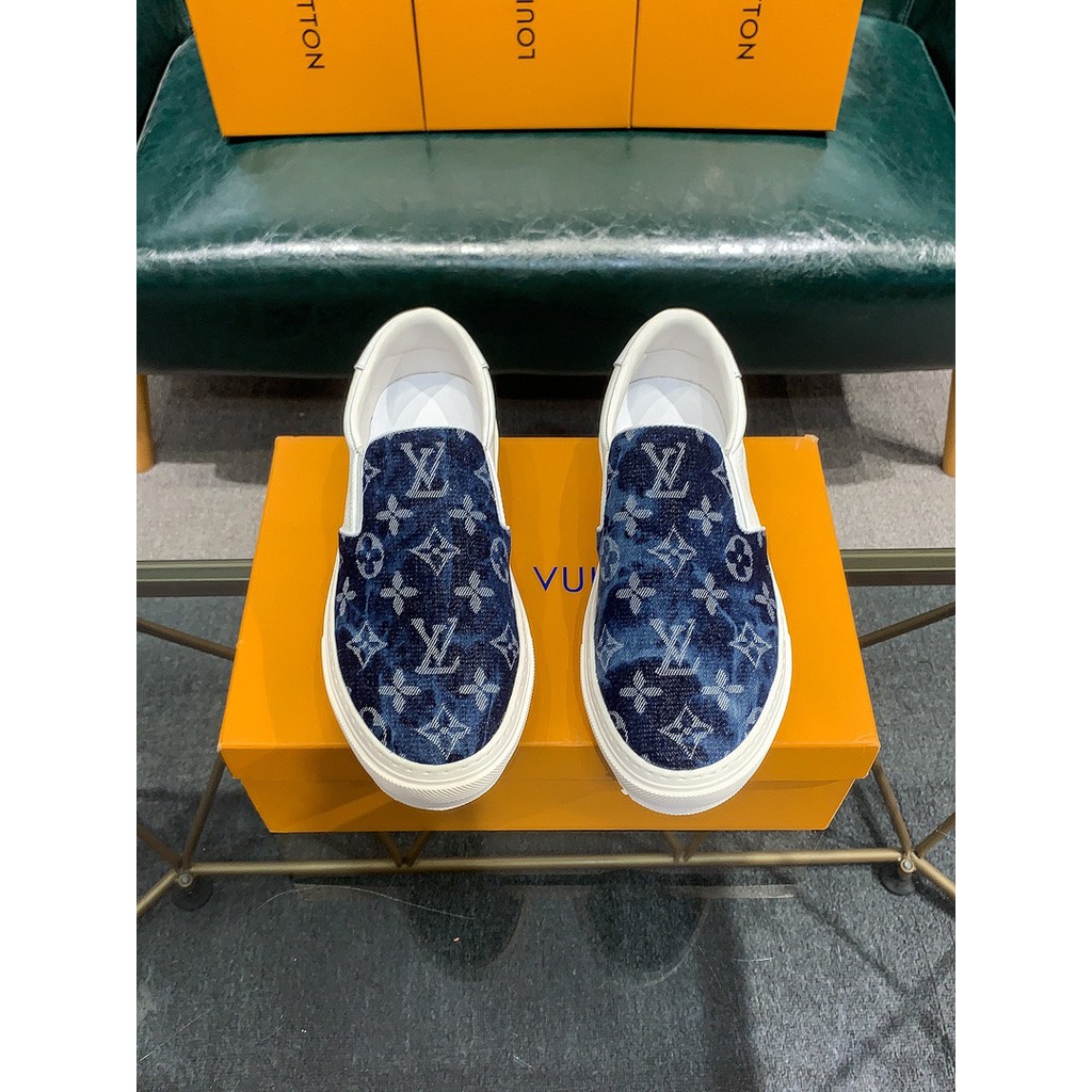 Giày lười nam da thật Louis Vuitton LV thiết kế trẻ trung, thích hợp trong mọi hoạt động