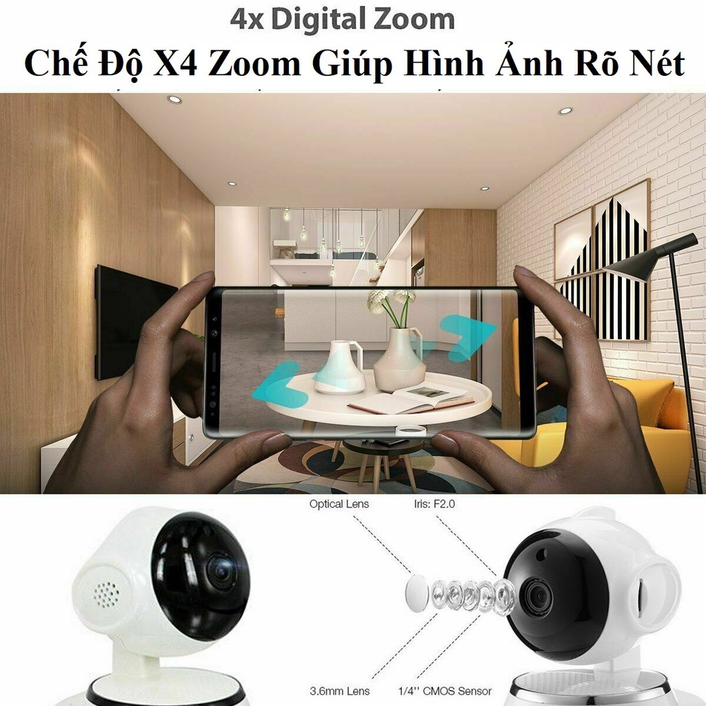 V380 Camera an ninh gia đình WI-FI Camera không dây WiFi Camera âm thanh Ghi âm giám sát Màn hình bé iCSee Camera Mini