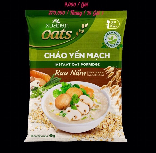 Bột ngũ cốc yến mạch và gạo lứt , các loại cháo yến mạch