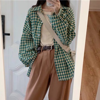 [ ORDER ] Sơ mi kẻ form rộng