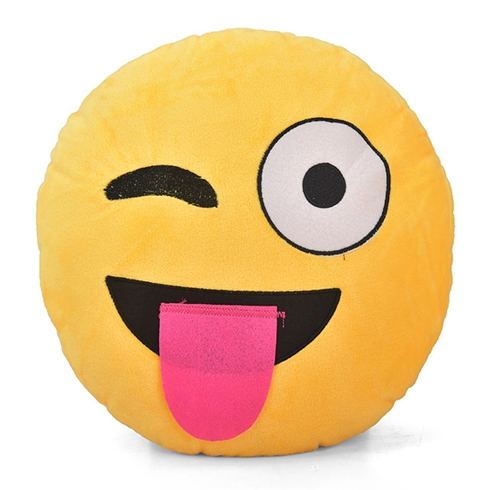Gối ôm và tựa lưng Emoji thêu hình cảm xúc mềm mịn  M11