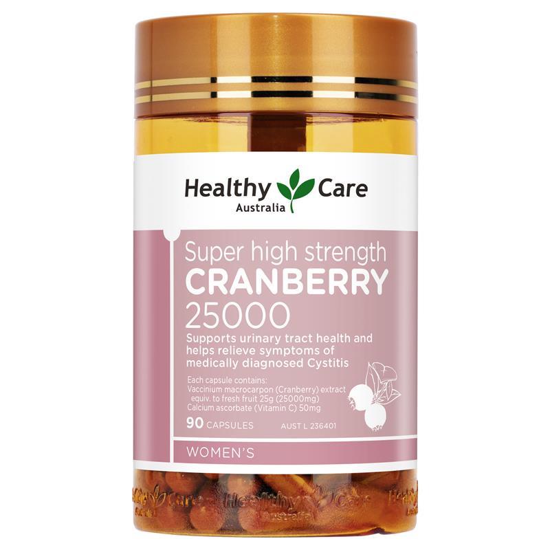 Healthy Care Super Cranberry 25000 90 Capsules - Viên Uống Hỗ Trợ Đường Tiết Niệu 90 Viên