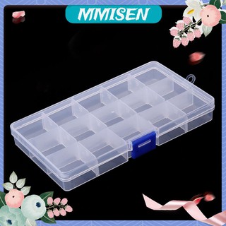 15 Grids Removable Plastic Storage Box Jewelry/Earring/Tools Container Case