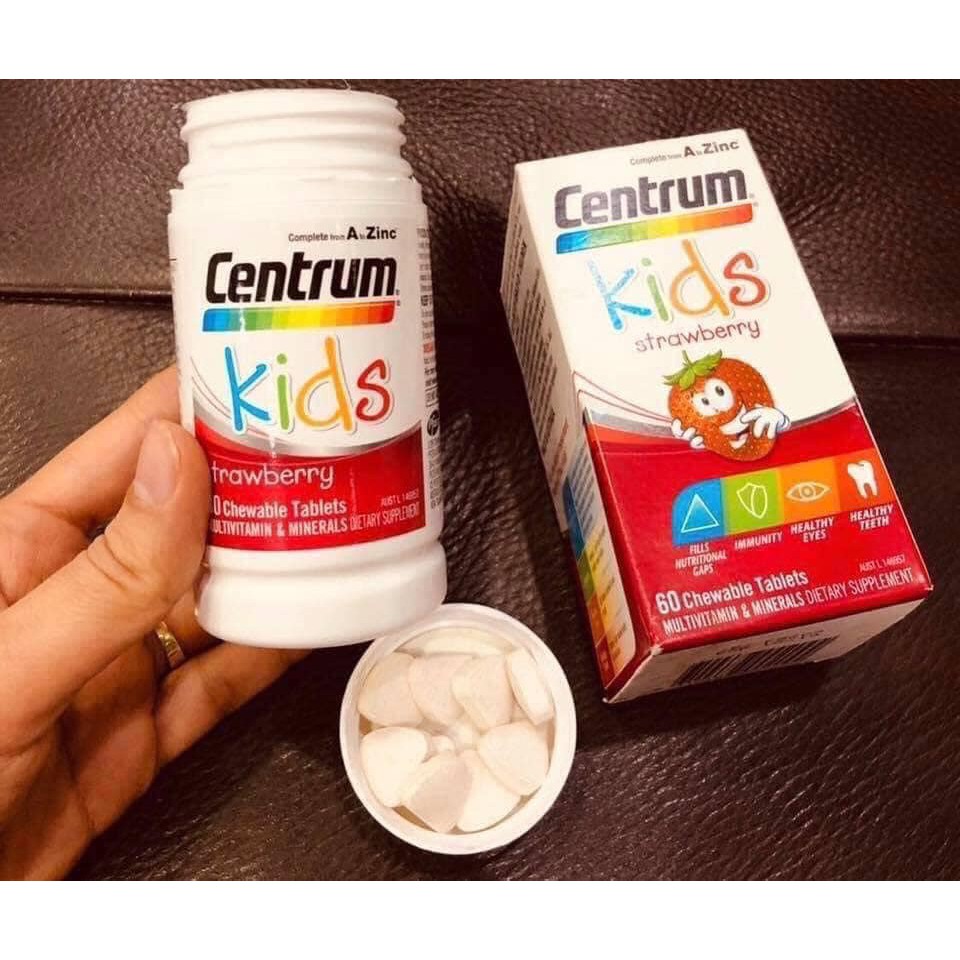 Centrum kids dạng viên ngậm 60 viên - Xuất xứ Úc