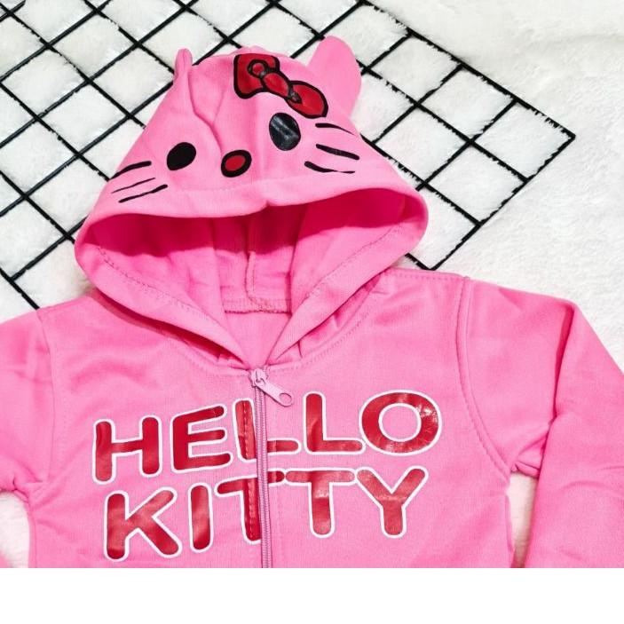 ♚X Áo Khoác Cặp Đôi Bé Gái Mô Hình KITTY Ruy Băng ^ ^