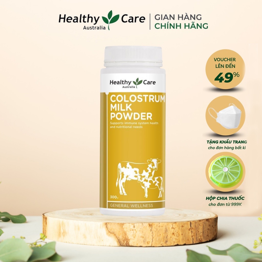 Healthy Care Colostrum Milk Powder Sữa bò non 300g của Úc