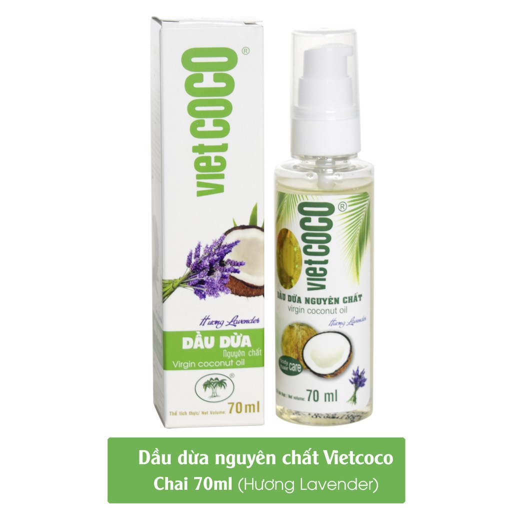 Dầu dừa nguyên chất Vietcoco vòi xịt 70ml - hương Lavender