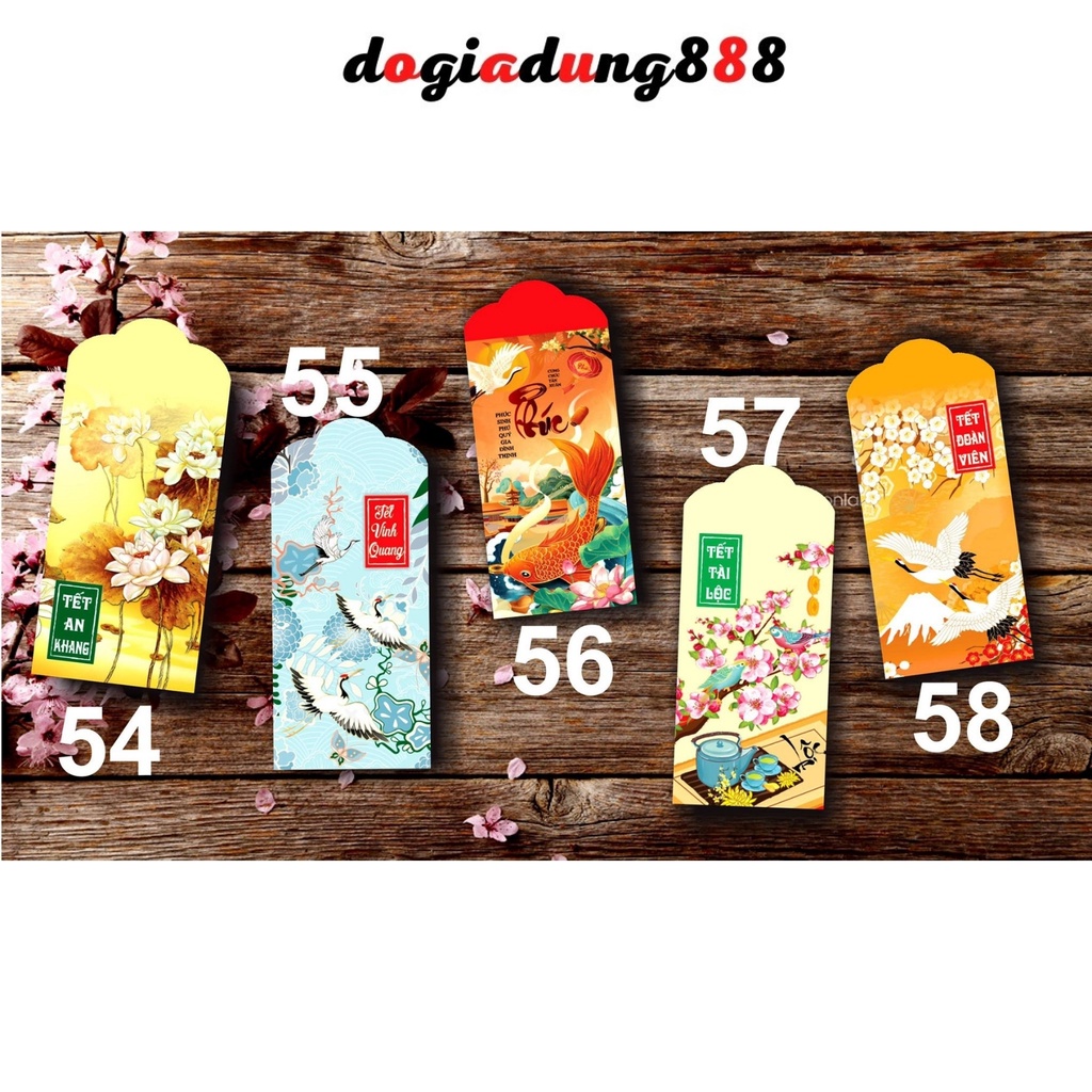 Sỉ 1000 bao lì xì tết mẫu mới 2023 - tặng kèm túi