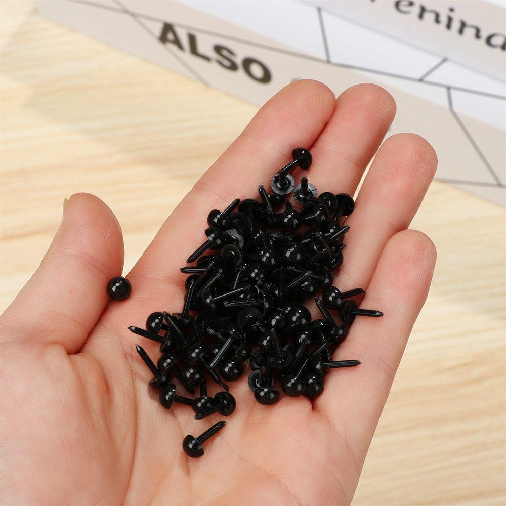 Set 100 Mũi Nhựa Màu Đỏ / Đen An Toàn Cho Động Vật DIY