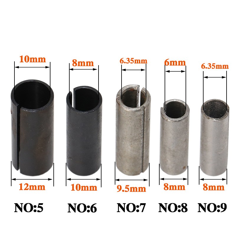 Đầu chuyển thép cacbon cho các loại mũi phay gỗ No1: chuyển từ 12.7mm đến 6.35mm