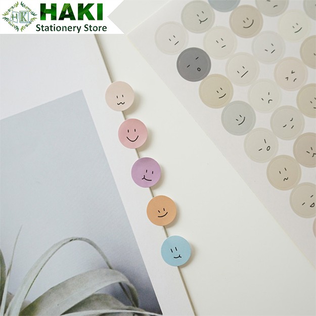 Sticker hình mặt cười HAKI dễ thương, hình dán sticker trang trí bảng kế hoạch sổ tay ST03