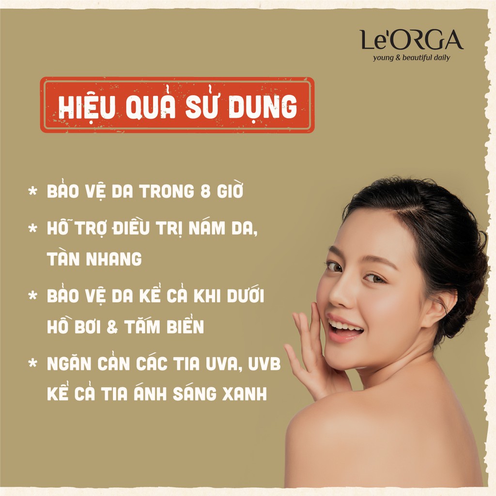 Kem Chống Nắng Le'Orga - Freesun Chống Trôi, Xịt Dưỡng Trắng Da | BigBuy360 - bigbuy360.vn