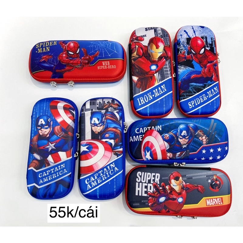 Hộp bút EVA siêu nhẹ hình siêu nhân Marvel spiderman người nhện