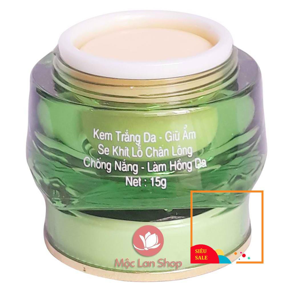 Kem dưỡng trắng da mặt, se khít lỗ chân lông, giữ ẩm, chống nắng, làm hồng da - Kem Nano White 15gr - Mỹ phẩm Mộc Lan